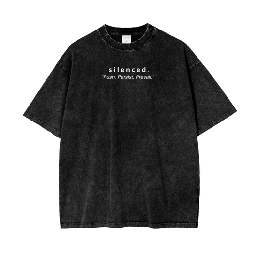 Oversized Tee 'Prevail' Snow Washed